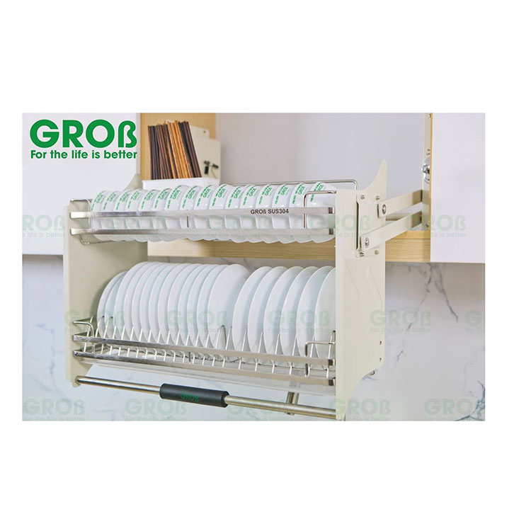 Kệ bát đĩa nâng hạ Grob SUS304 GV304-170 giá khuyến mãi toàn quốc - KingHome.vn